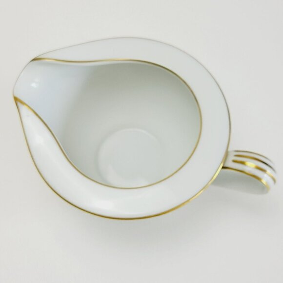 Noritake Richmond Creamer & Sugar Bowl White Base Gold Etched Band Elegant Tea - Picture 4 of 15